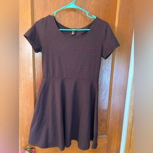 Striped Skater Mini Dress